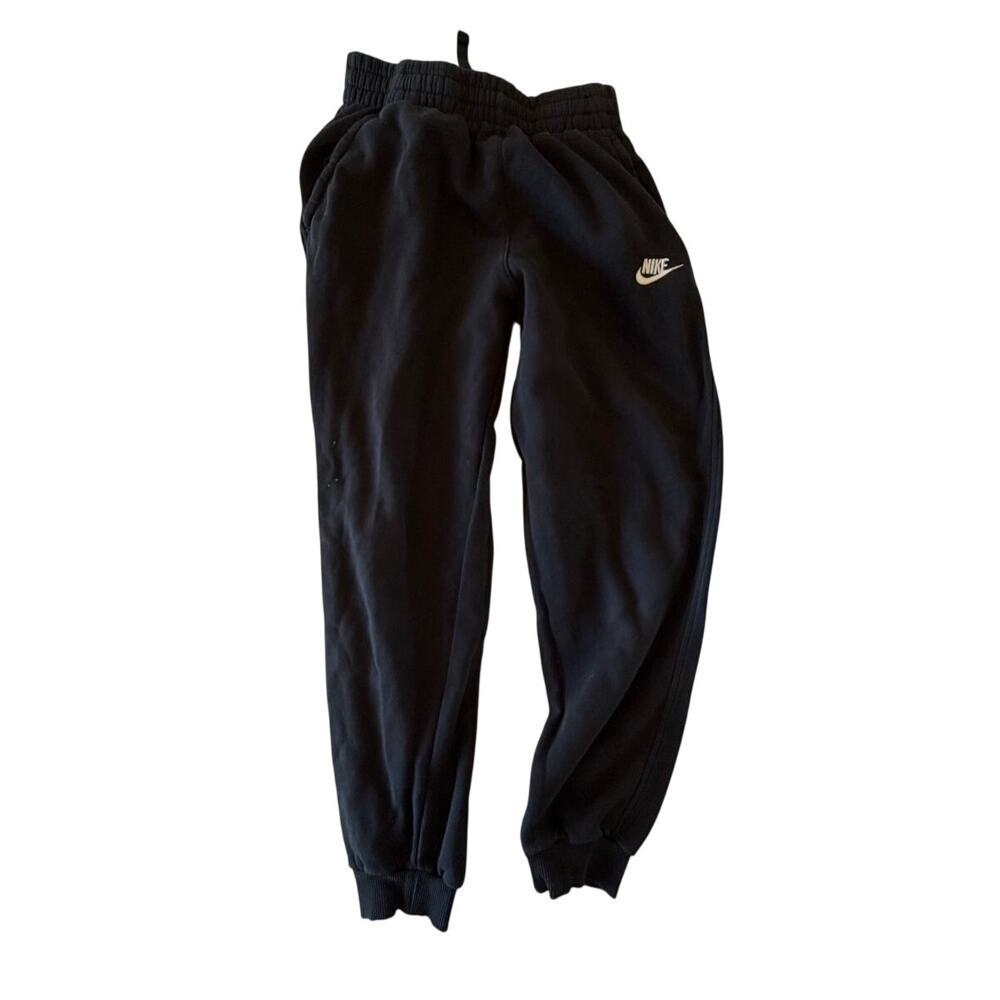 Nike Sportswear Club Fleece Joggers Pants Embroidered Swoosh Black Size Large